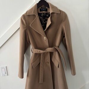 Renato Balestra Tan Belted Wool Coat